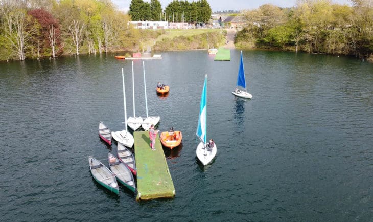 Sailing at Mercer's lake